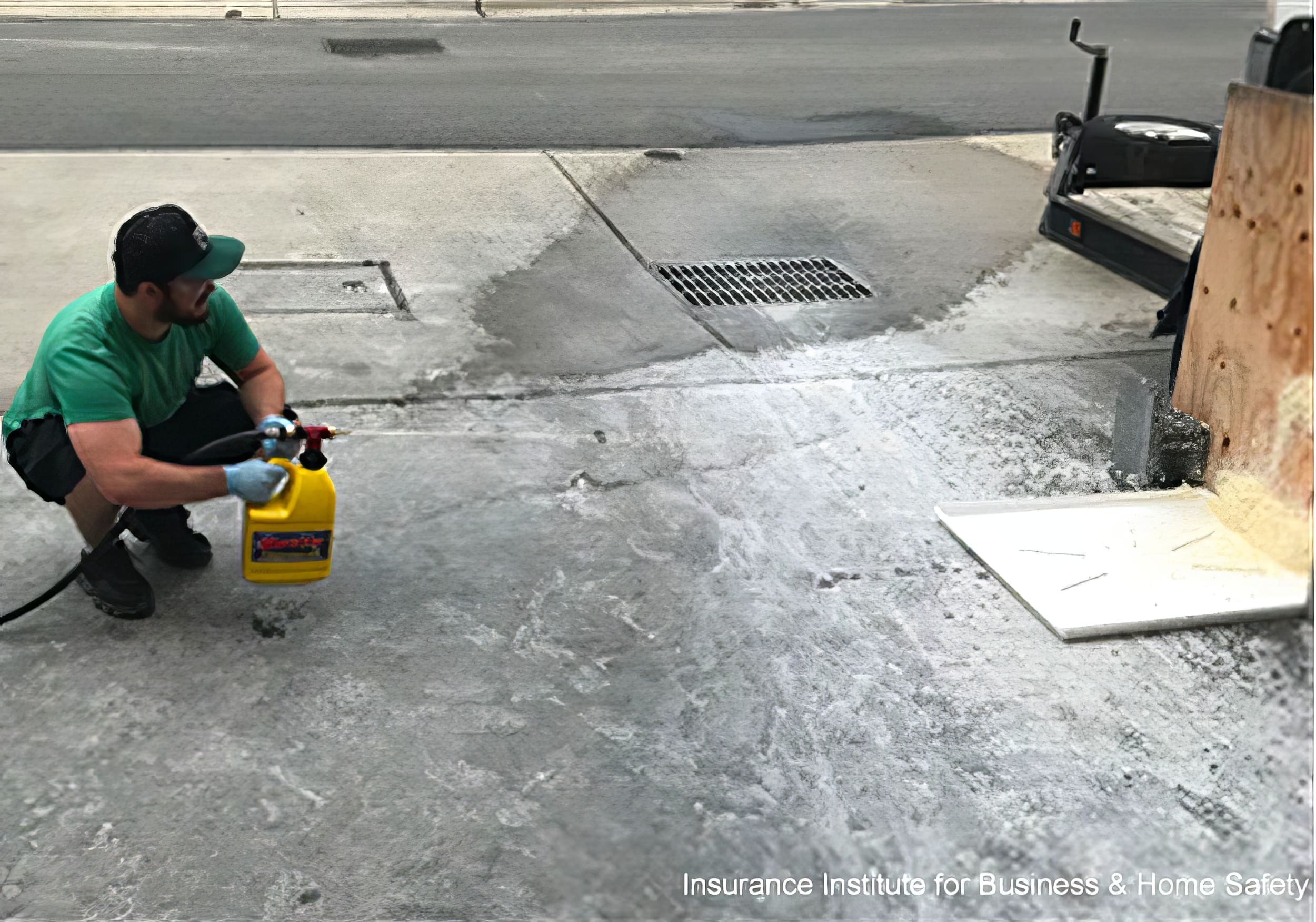 man applying coating and gel