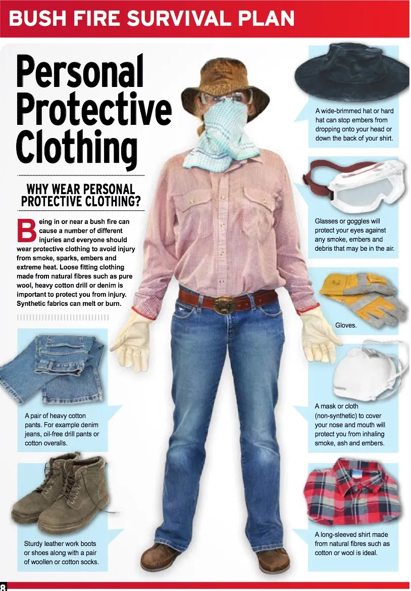 bush fire survival plan