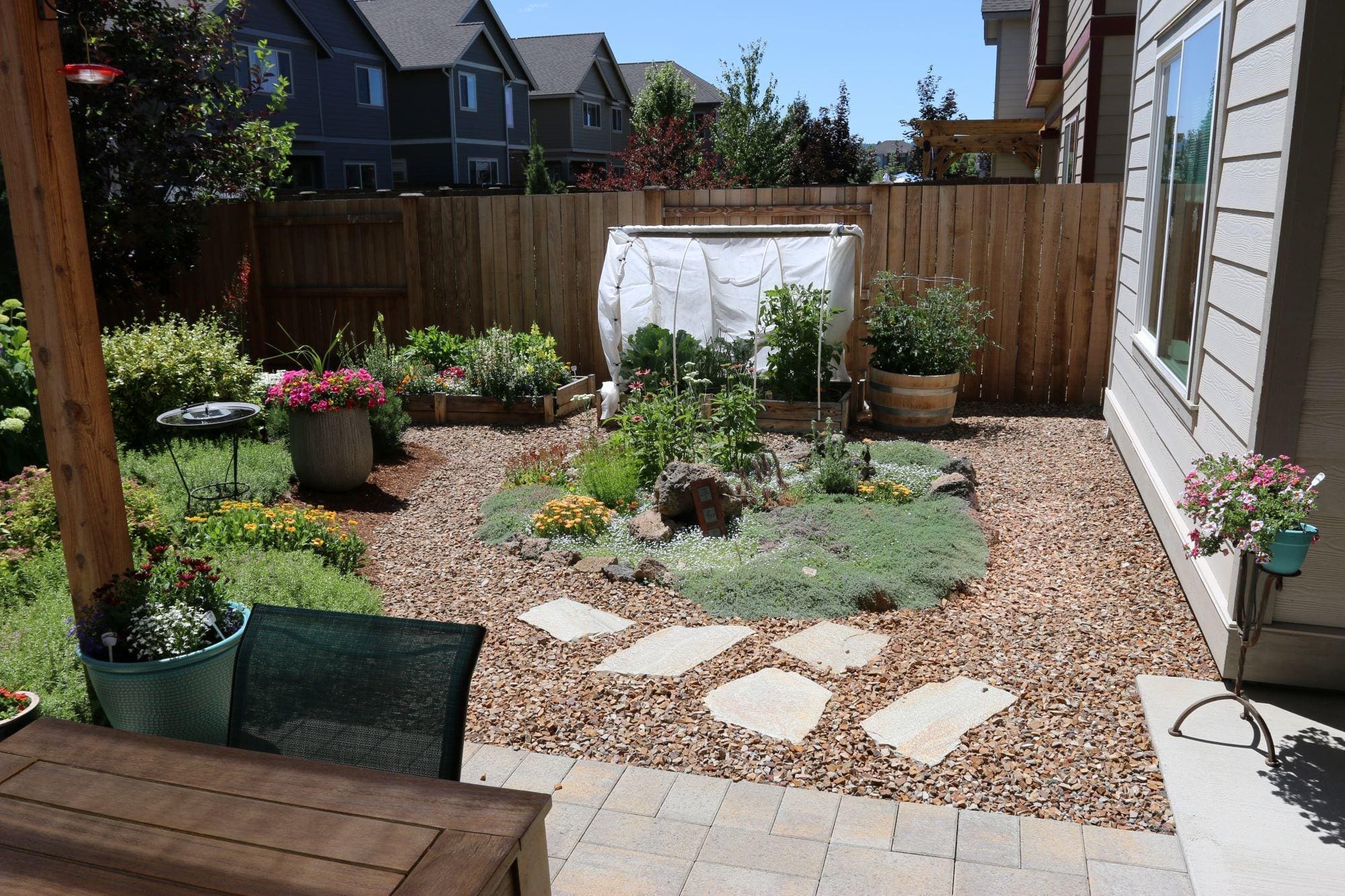 garden with gravel in zone 0