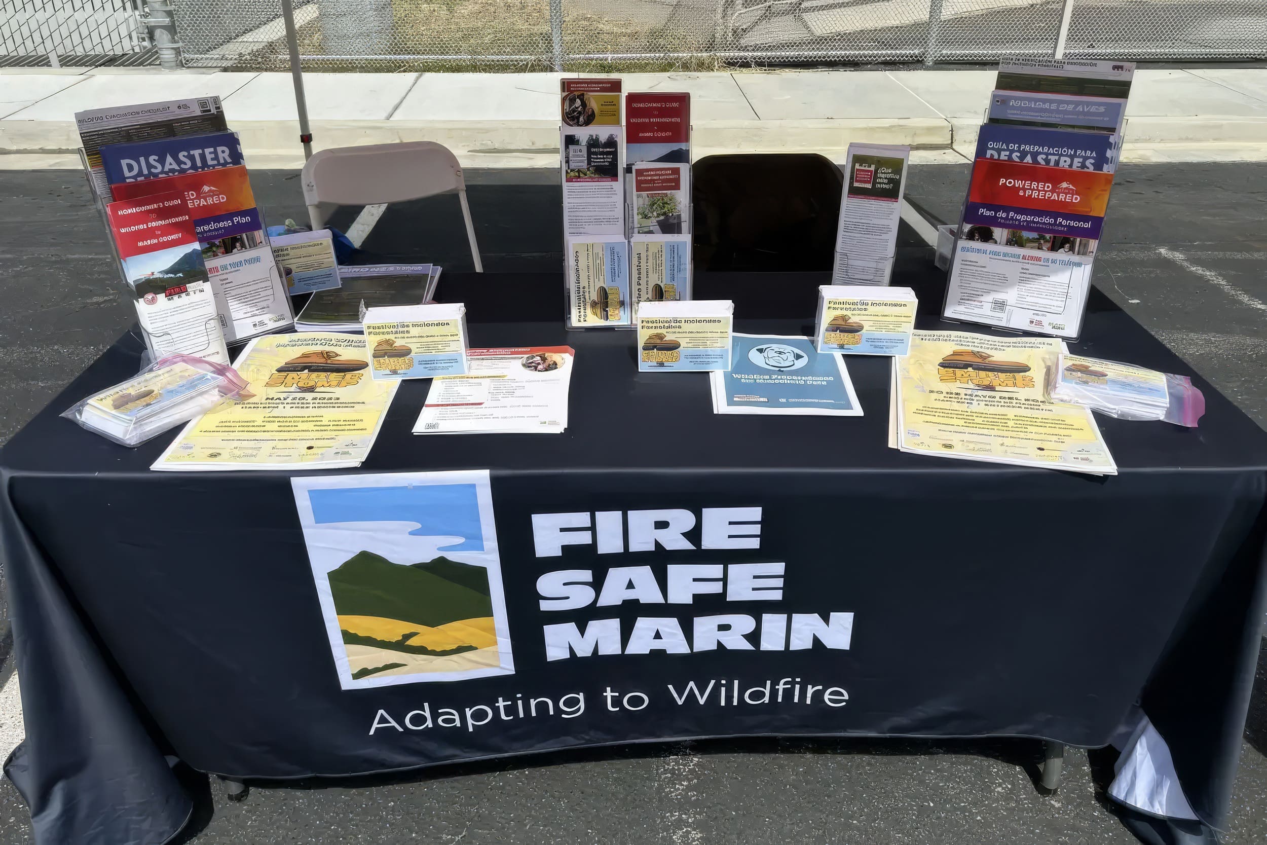 fire safe marin print materials on table