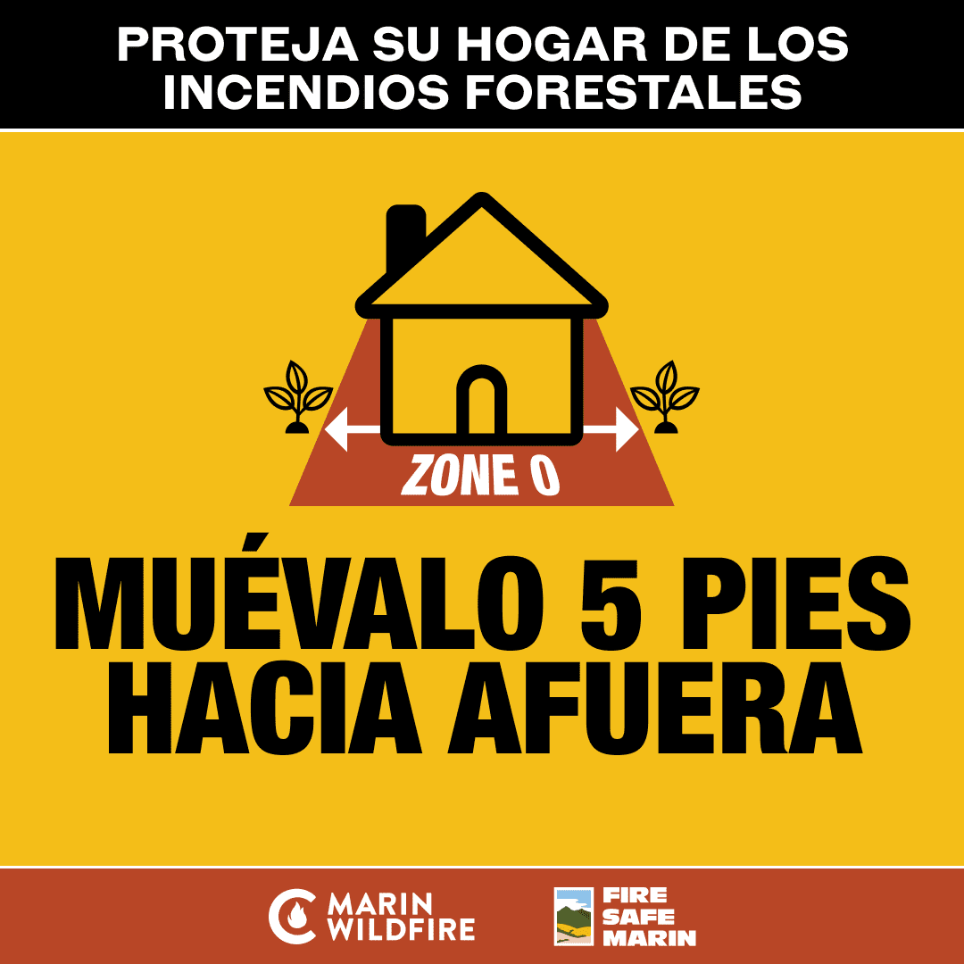 Muevalo 5 pies hacia afuera