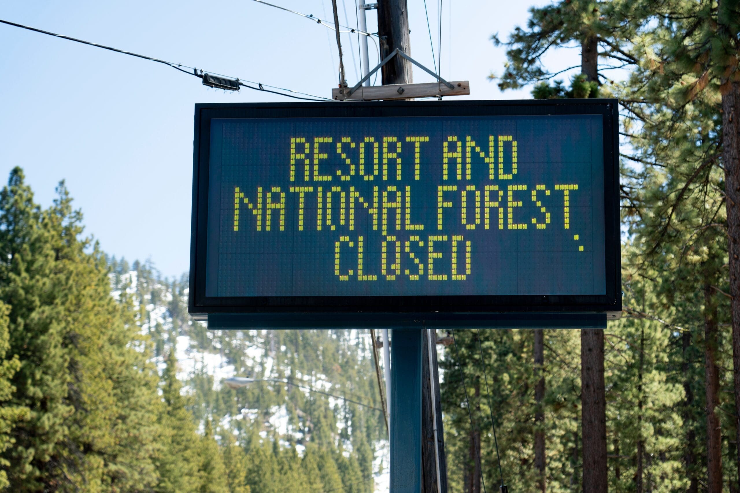 South,Lake,Tahoe,,California,-,April,14,,2020:,Highway,Sign