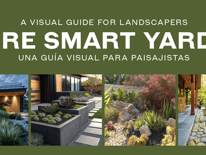 homes with hardscapes and plantings. "Fire Smart Yards"